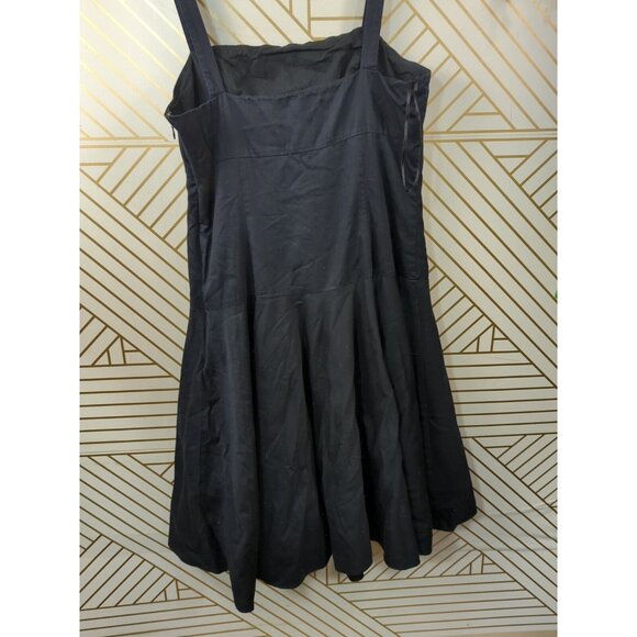 Lauren Ralph Lauren Women's Black Dress  Sleeveless Full Skirt Cotton Size 6 - Picture 5 of 6